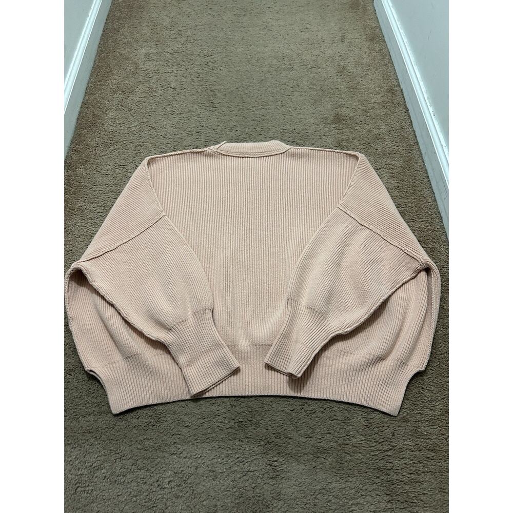 Free People Easy Street Ribbed Sweater Size Small Light Pink - Picture 8 of 8